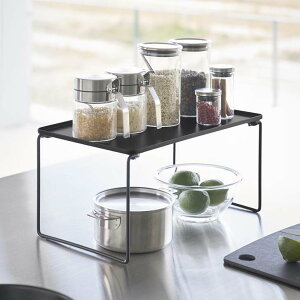 【ポイント5倍】◎★ 山崎実業 tower 折り畳み積み重ね棚 タワー M ホワイト 1367 / ブラック 1368 シンク下収納 キッチン収納 洗面台下 スタッキング 整理整頓 調理器具 鍋