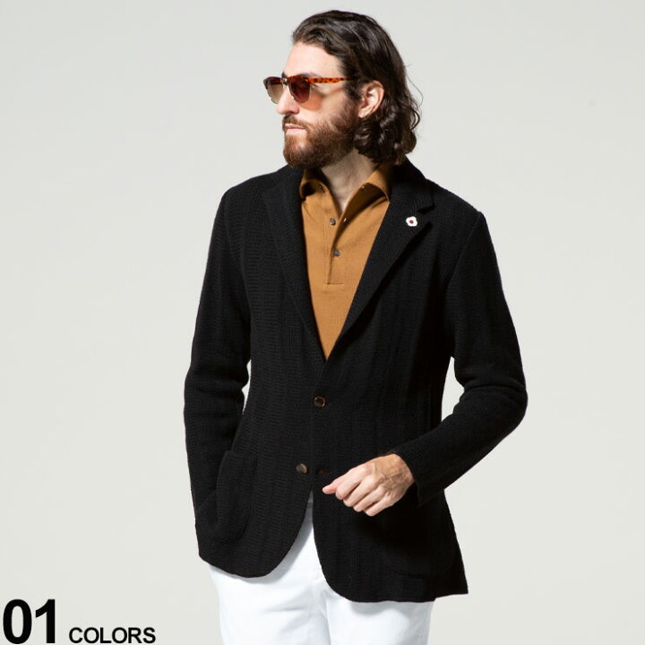 楽天市場】LARDINI (ラルディーニ) カシミヤ混 シングル 2ツ釦 ニット  