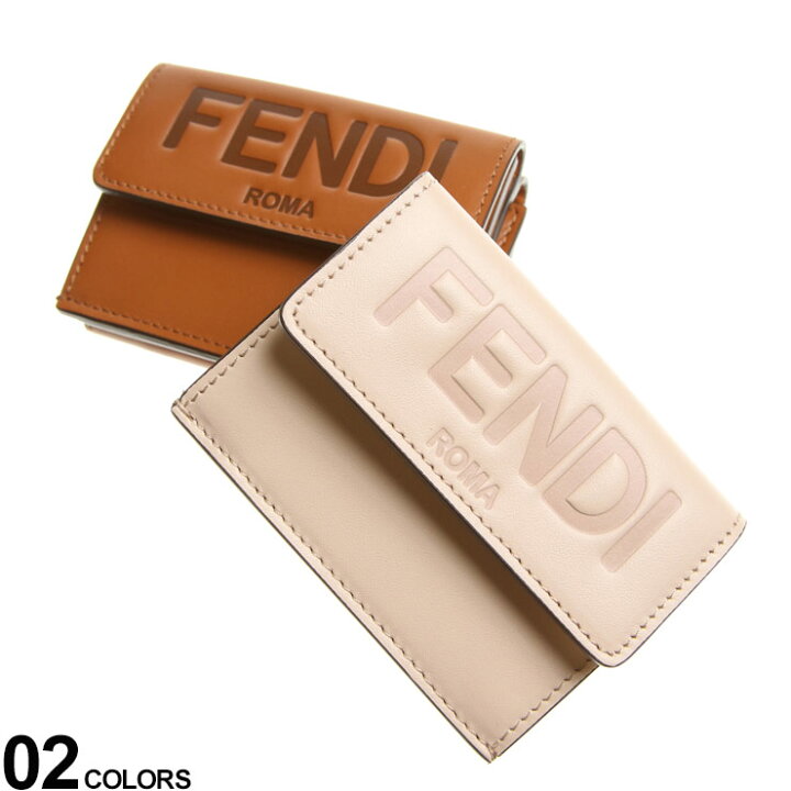 楽天市場】FENDI (フェンディ) ロゴ マイクロ 三つ折り財布ブランド 