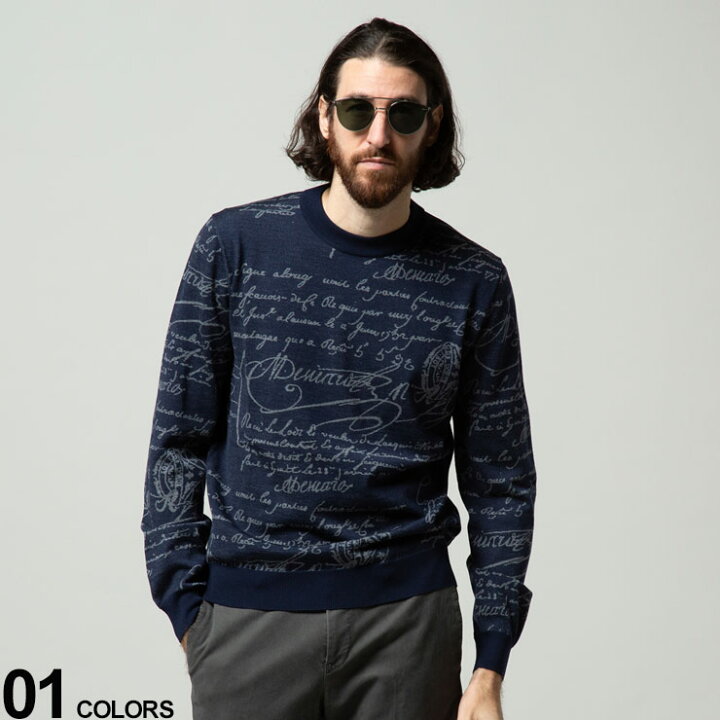 Berluti 総柄 シグネチャー スウェット ネイビー L小さいサイズ未使用 