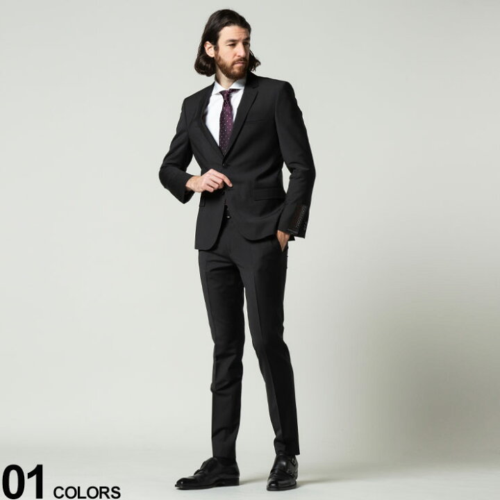 楽天市場】HUGO BOSS (ヒューゴボス) 無地 シングル ノータック スーツ  