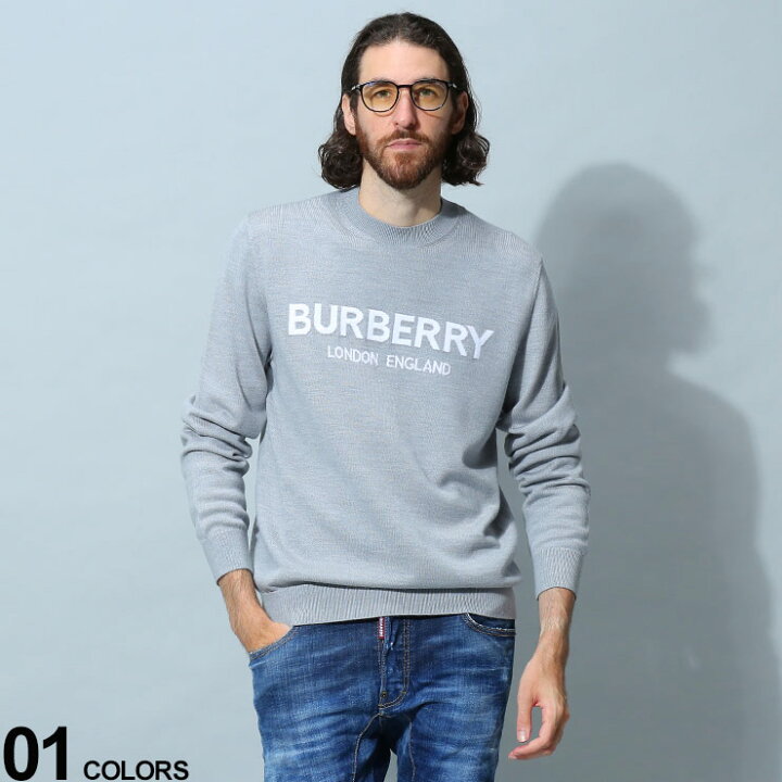 楽天市場】BURBERRY (バーバリー) ロゴインターシャ ウールブレンド 