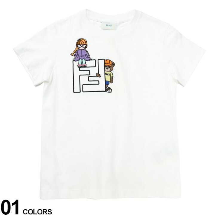 楽天市場】FENDI (フェンディ) FF刺繍 クルーネック 半袖 Tシャツ  