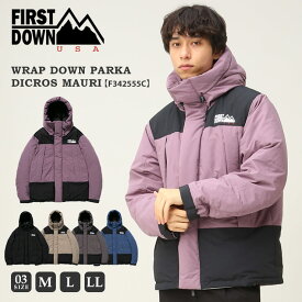 ファーストダウン ダウンジャケット FIRST DOWN USA ファーストダウンユーエスエー WRAP DOWN PARKA DICROS MAURI F342520Cメンズ 男性 トップス アウター ジャケット ブルゾン ダウン