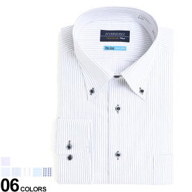 HYBRIDBIZ (ハイブリッドビズ) 超形態安定 Re-Set 綿100％ ボタンダウン 長袖 ワイシャツ BASIC BODYメンズ ビジネス 紳士 シャツ ワイシャツ Yシャツ イージーケア KBM31710B