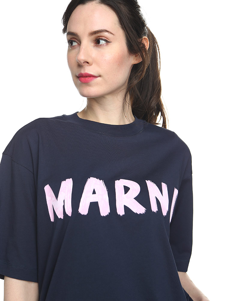楽天市場】MARNI (マルニ) ロゴプリント クルーネック 半袖 Tシャツ