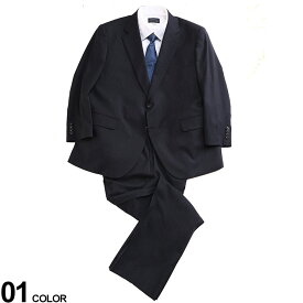 大きいサイズ メンズ B＆T CLUB (ビーアンドティークラブ) ウォッシャブル ウエストアジャスター シングル ツーパンツ スーツ スーツ 2本パンツ 洗える BT131419T