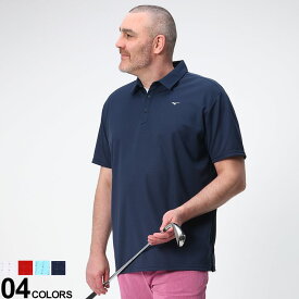 大きいサイズ メンズ MIZUNO (ミズノ) ドライ エアロフロー 半袖 ポロシャツ ゴルフ シャツ ポロ スポーツ ゴルフ E2JAA067