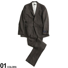 MARZOTTO (マルゾット) チェック シングル 段返り3ツ釦 ツータック スーツメンズ ビジネス 紳士 スーツ メンズスーツ ウール 柄 1638131WT