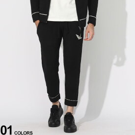 1PIU1UGUALE3 RELAX (ウノ ピュ ウノ ウグァーレ トレ リラックス) ワンポイント ボアニット パンツブランド メンズ 男性 ボトムス ボアパンツ ニットパンツ 1PRUSK23024