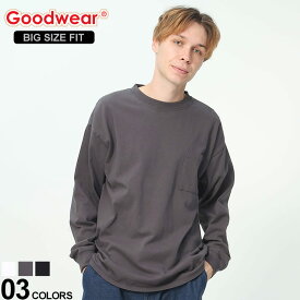 グッドウェア ポケット Tシャツ BIG TEE ロンT ユニセックス Goodwear 無地 長袖 2W7-5500