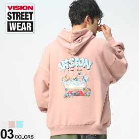 ヴィジョンストリートウェア パーカー フロントロゴ プルオーバー VISION STREET WEAR スウェット ユニセックス 裏毛 スケボー 春服