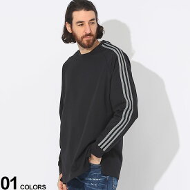 Y-3 (ワイスリー) スリーストライプ 袖ロゴ クルーネック 長袖 Tシャツ 3S LS TEEブランド メンズ 男性 トップス Tシャツ 長袖 ロンT Y3IR6268