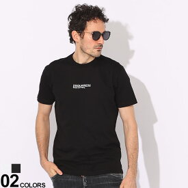 DSQUARED2 (ディースクエアード) ロゴプリント クルーネック 半袖 Tシャツ COOL FITブランド メンズ 男性 トップス Tシャツ 半袖 シャツ D2GD0946S23009