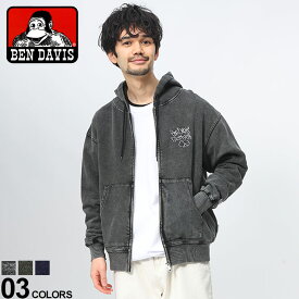 ベンデイビス パーカー ビッグロゴ ヴィンテージ フルジップ BEN DAVIS フーディー ストリート 春服 24380043