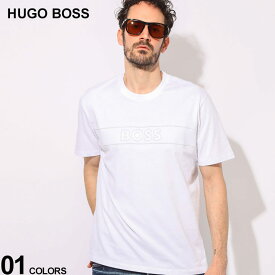 HUGO BOSS (ヒューゴボス) ロゴライン刺繍 クルーネック 半袖 Tシャツ HB50511049 ブランド メンズ 男性 トップス Tシャツ 半袖 シャツ