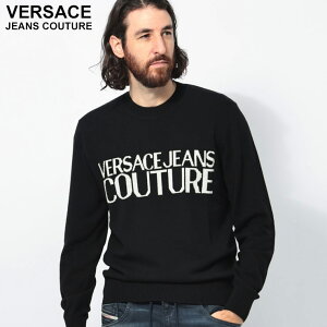 ���F���T�[�`�F �W�[���Y �N�`���[�� VERSACE JEANS COUTURE ���S �N���[�l�b�N �j�b�g VC77GAFM01 �u�����h �����Y �j�� �g�b�v�X �j�b�g �Z�[�^�[ �J�V�~�� ����