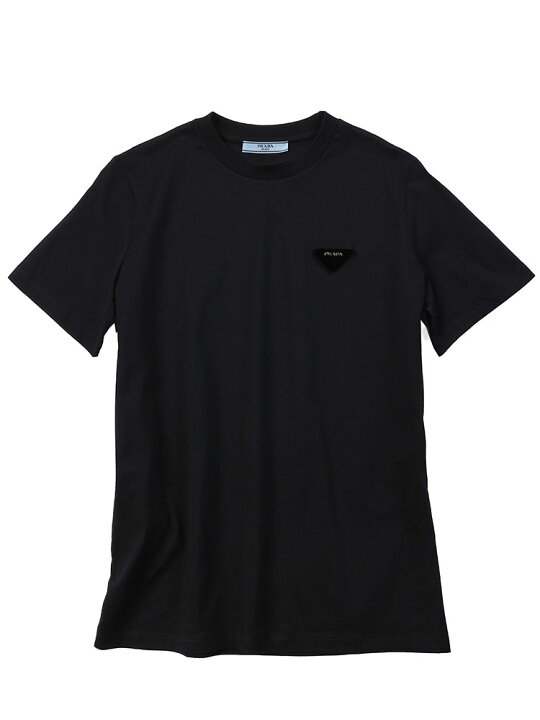 楽天市場】プラダ PRADA コットン トライアングルモチーフ クルー  