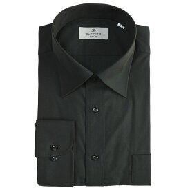 B＆T CLUB (ビーアンドティークラブ) 黒無地 セミワイドカラー 長袖 ワイシャツ RELAXBODY EABT02R 大きいサイズ メンズ ビジネス ワイシャツ 長袖 ビジネス Yシャツ ドレスシャツ ゆったり