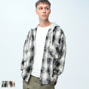WOODENDOLL (�E�b�f�B���h�[��) �t�[�h�t�� �I���u���`�F�b�N�� �V���c �N���b�V�����H ���� ���j�Z�b�N�X �g�b�v�X �t�[�h �`�F�b�N�V���c �J�W���A�� long_shirt
