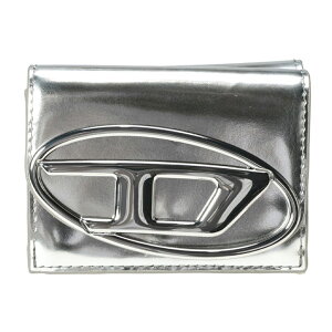 ディーゼル 財布 ウォレット DIESEL レディース オーバルD 三つ折り ミニ財布 折りたたみ コンパクト メタリック シルバー 1dr DSLX09887PS202 ブランド ギフト プレゼント かわいい シンプル Y3K