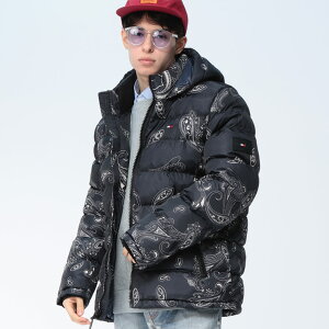 TOMMY HILFIGER (g~[qtBK[) o_i tWbv  WPbg HOODED PUFFER 158AN508 Y jZbNX AE^[ u] WPbg t[h