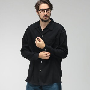 �A���[���K�V�[ OUR LEGACY �����Y �V���c ���� ���n �|�P�b�g Y�V���c Draping Black Lyocell OLM2262EDB �u�����h �g�b�v�X �V���v�� �t �H