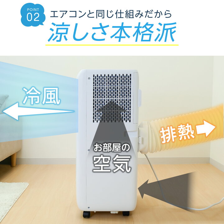 楽天市場】スポットクーラー ポータブルクーラー 家庭用 7畳 移動式 窓 