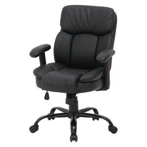 PUプレジデントチェアーマンチェスター BK オフィスチェア モダン インテリア 送料無料 不二貿易 プチプラ コスパ 人気 楽天