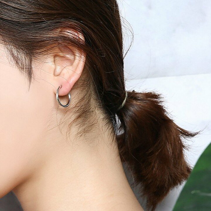 フェイクピアス 黒シルバー メンズ レディース イヤーカフ フープイヤリング 通販 フェイクピアス 黒シルバー イヤーカフ メンズ レディース フープイヤリング