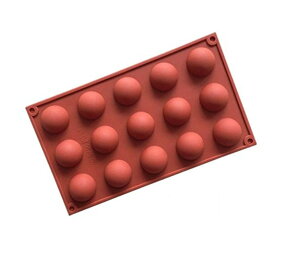 【0,5の日ポイント5倍 今月限定ポイント3倍】シリコン型 半球 直径4cm 厚み約1.5cm 15個 DIY ハンドメ
