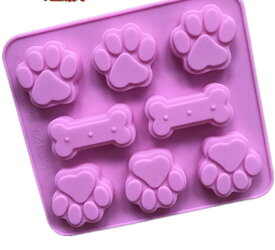 【0,5の日ポイント5倍 今月限定ポイント3倍】シリコン型 シリコン 足跡 肉球 骨 DIY ハンドメイド チョコレート お菓子 おかし チョコ 焼き菓子　アイスモールド バレンタイン お菓子作り ケーキ型 ケーキ クリスマス 誕生日 パーテイー