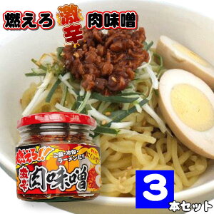 【 ポイント10倍 確定※エントリー必須】燃えろ!! 激辛肉味噌 200g×3 瓶詰め ご飯のお供 激辛 肉味噌 ソイミート 豚肉 惣菜 おかず 畑の肉 おにぎり 豆腐 サラダ 惣菜 万能調味料 ピリ辛 おかず