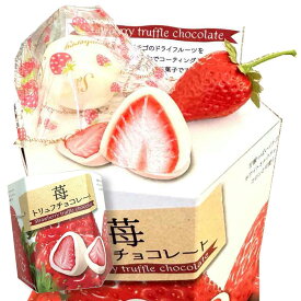 【 ポイント10倍 確定※エントリー必須】いちごトリュフチョコレート 48g 苺 イチゴ ドライフルーツ バレンタイン お菓子 バレンタインデー 義理 ばらまき 個包装 ホワイト チョコ ミルクチョコ グルメ プレゼント かわいい 洋菓子 スイーツ 絶妙