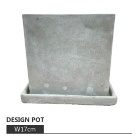 植木鉢 おしゃれ コンクリートポット CC003-170 5.5号(17cm) / 陶器鉢 四角 セメント