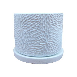 植木鉢 おしゃれ コンクリートポット CC036-140 4.5号(14cm) / 陶器鉢 白 黒 セメント