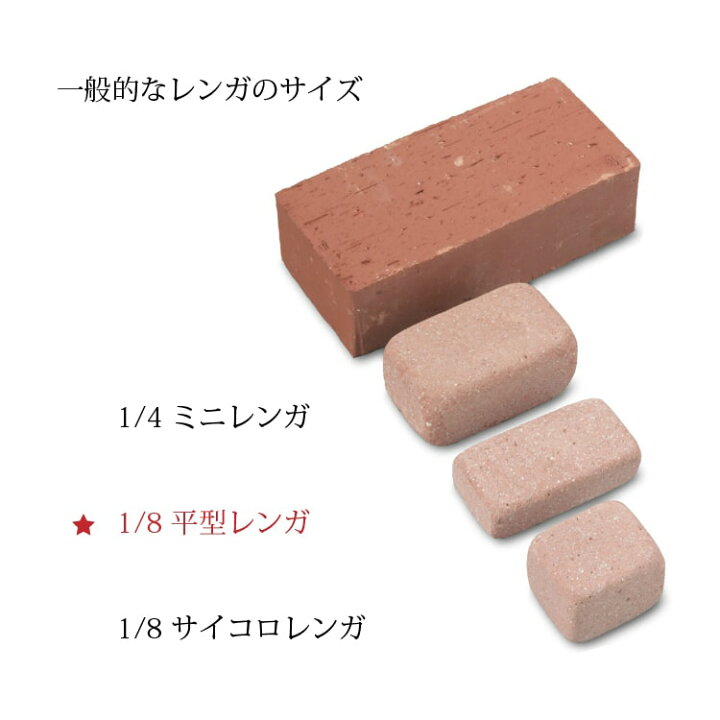 楽天市場】1/8 平型レンガ・ブロック 64個セット [煉瓦・花壇 