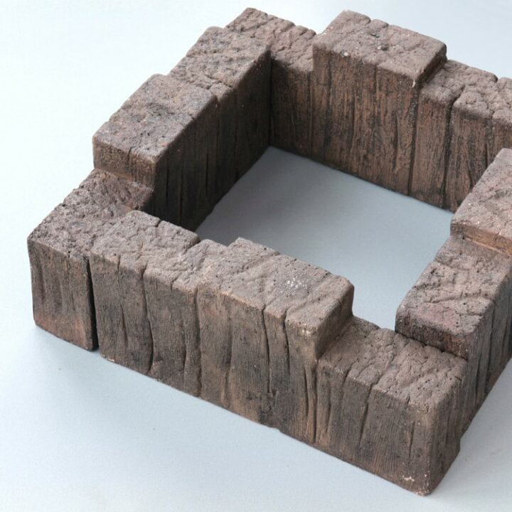 楽天市場 枕木風 花壇ブロック 3連 Cタイプ 4個セット Sサイズ レンガ 煉瓦 花壇 ベランダガーデン 土留め 植木鉢とテラコッタの専門店 鉢人