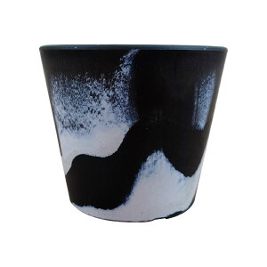 植木鉢 おしゃれ 軽量 BLACKPOT ブラックマーブルポット MA113-120 4号(12cm) 鉢底穴有り・無し シンプル スタイリッシュ プラスチック
