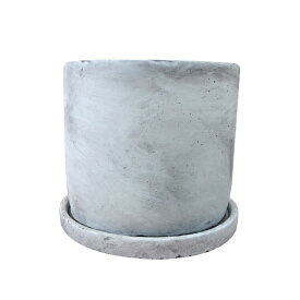 植木鉢 おしゃれ セメントポット MM015-170 5.5号(17cm) / 陶器鉢 白 黒 コンクリート