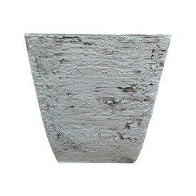 植木鉢 おしゃれ プラスチック ストーンスクエアポット UN002-325 10.5号(32.5cm) 鉢底穴有り 鉢カバー 軽い 大型 FRP モダン 角型
