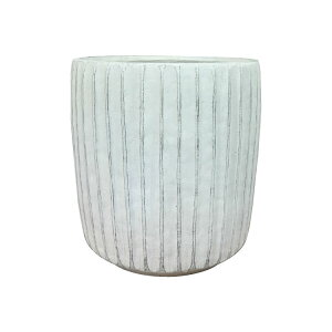 植木鉢 おしゃれ グラスファイバー バーチカルポット UN256-295 9.5号(29.5cm) 鉢底穴有り 鉢カバー ファイバークレイ 軽量 軽い 大型 丸型 ホワイト ブラック