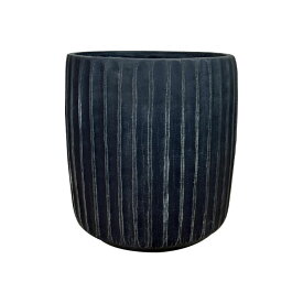 植木鉢 おしゃれ グラスファイバー バーチカルポット UN256-295 9.5号(29.5cm) 鉢底穴有り 鉢カバー ファイバークレイ 軽量 軽い 大型 丸型 ホワイト ブラック