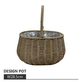 植木鉢 水に強い バスケット 鉢カバー UN813-285 W28.5 x H15cm x D21.5cm ナチュラル ブラウン