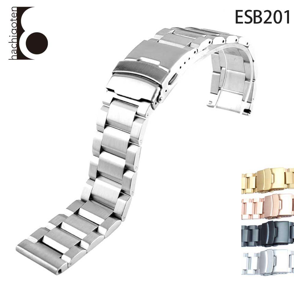 腕時計ベルト 腕時計バンド 替えストラップ 社外品 汎用ステンレスベルト 取付幅18 20 22 24mm 適用: SUUNTO スント (尾錠)バックル付き Eight ESB201