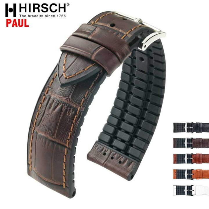 楽天市場】HIRSCH ヒルシュ PAUL(ポール) 5色 腕時計ベルト カーフ 