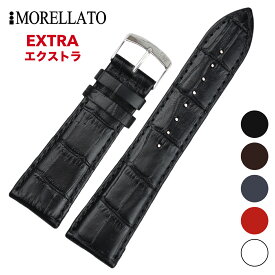 Morellato モレラート [EXTRA エクストラ] 腕時計用 レザーベルト 取付幅:22mm/24mm/26mm/28mm/30mm (尾錠) ピンバックル付き [X3395656]