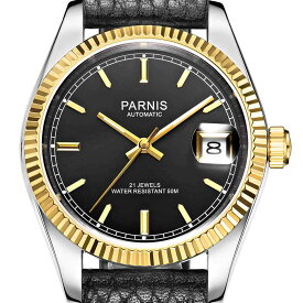 【NEW】PARNIS パーニス 自動巻 腕時計 メンズ [PA2112-P-S3AL-BKBK] 並行輸入品 メーカー保証