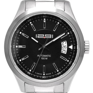 �y�c��1�_�z1291 Watches �X�C�X�� �r���v �����Y 1291 Officer Automatic (Black) [1291ob] ���K�㗝�X�i ���[�J�[���ەۏ�24���� �����P�[�X�t��