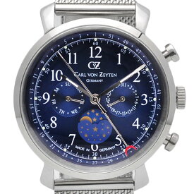 Carl von Zeyten カール・フォン・ツォイテン 電池式クォーツ 腕時計　[CvZ0015BLMB] 正規品 カレンダー デイ＆ナイト（サン＆ムーン）